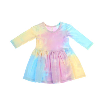 Unicorn Rainbow Mid Waist Dress, Tie Dye