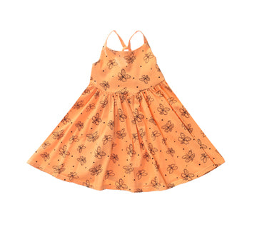 Butterfly Cross Back Dress, Clementine