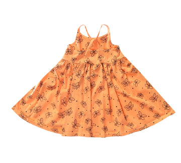 Butterfly Cross Back Dress, Clementine