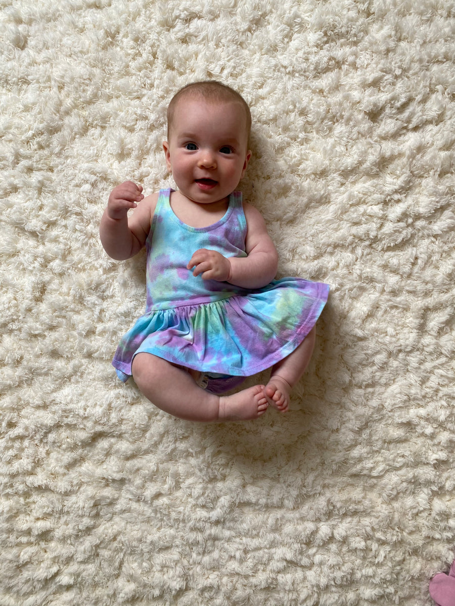 Ice Cloud Tutu Onesie, Tie Dye