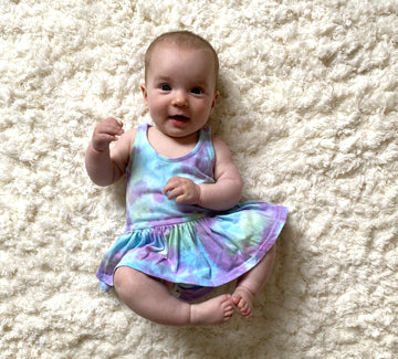 Ice Cloud Tutu Onesie, Tie Dye