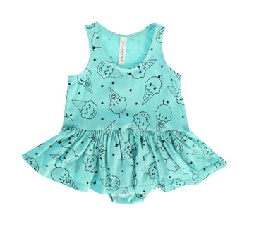 Ice Cream Smiles Tutu Onesie, Capri